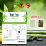 Close-up of TJ's Health Organic Sleep Foot Pads showing rose and lavender ingredients