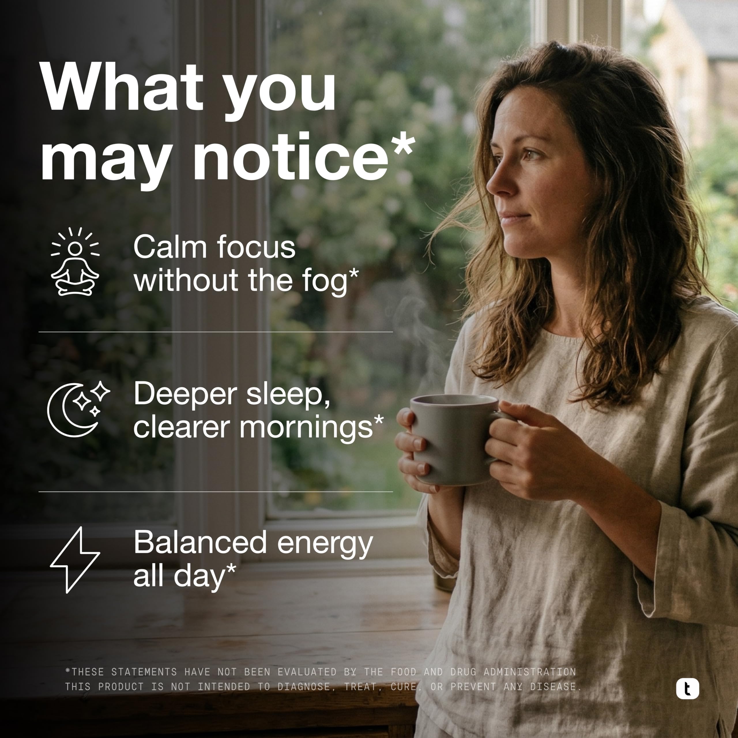 Close-up of Toniiq Calm Balanced-Strength 5-in-1 Adrenal Extracts capsules