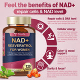 Close-up of Totaria NAD+ Supplement capsules