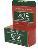 Close-up of Trader Joe's Under The Tongue B-12 tablet