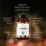Close-up of Truvani Organic Ashwagandha capsules