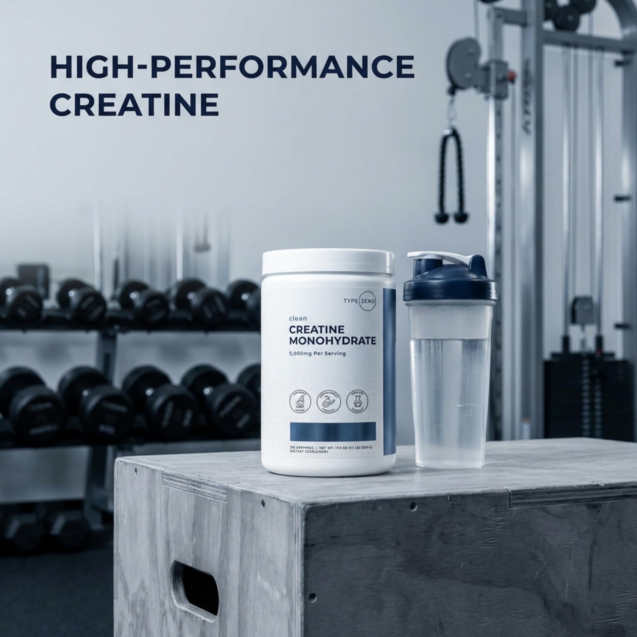 Close-up of Type Zero Creatine Monohydrate powder