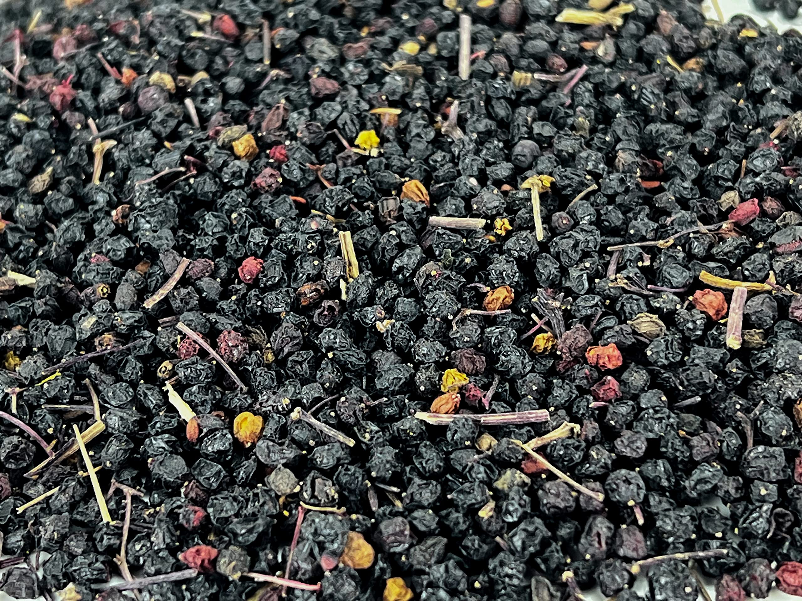 Close-up of U.S. Wellness Naturals Organic Dried Elderberries