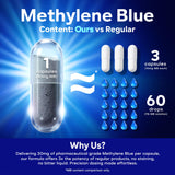 Close-up of UBEEKOO Methylene Blue capsules