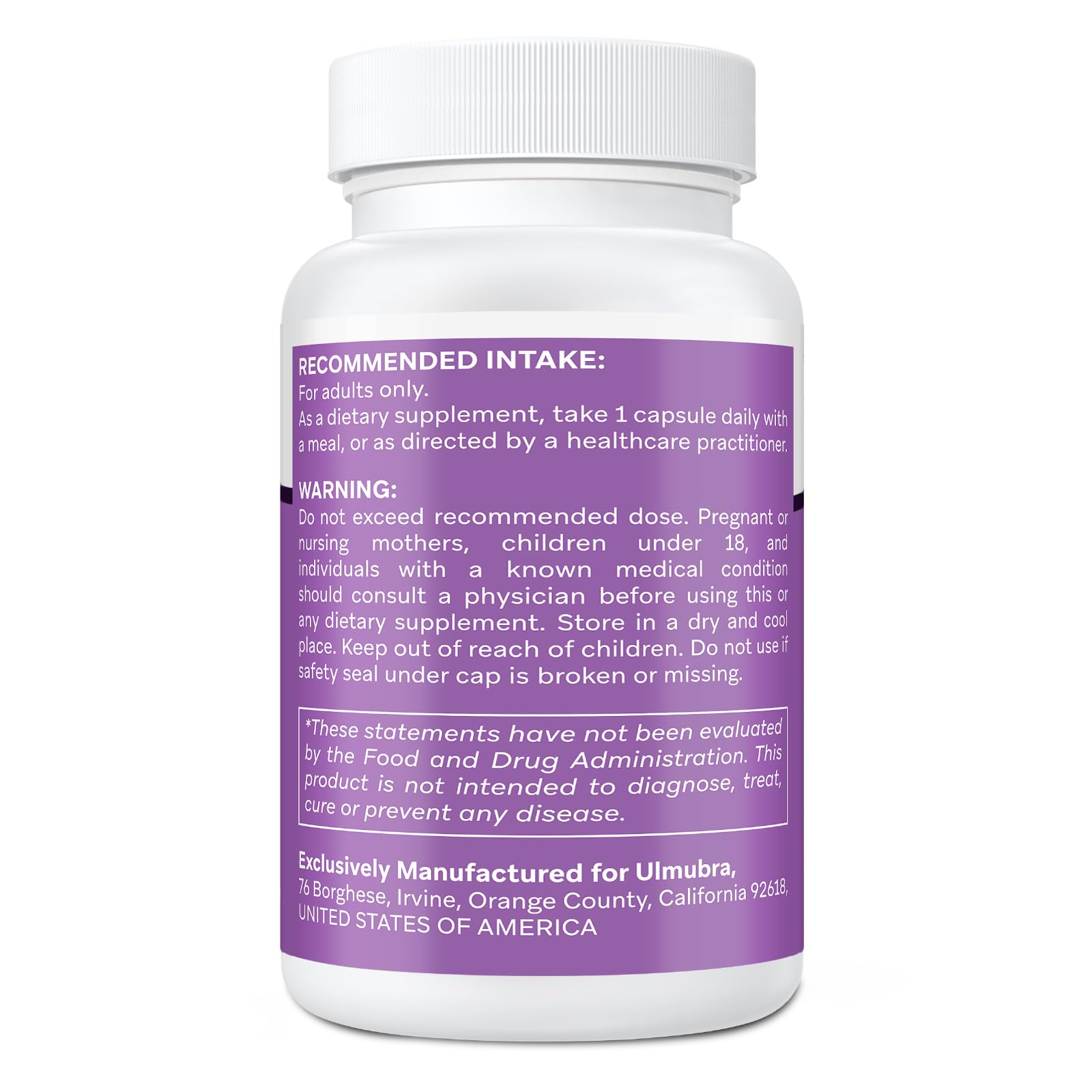 Close-up of Ulmubra Saffron Supplement capsules