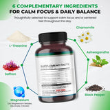 Close-up of ULTRA HERBS L-Theanine Supplement capsules