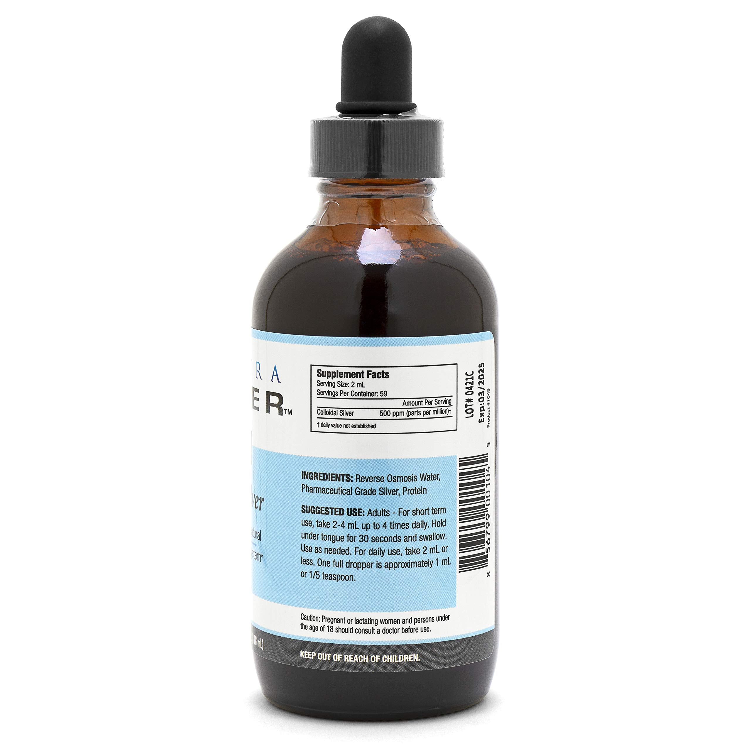 Close-up of Ultra Silver Colloidal Silver bottle