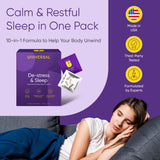 Close-up of Universal U De-Stress & Deep Sleeping Supplement capsules