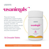 Close-up of USANA Usanimals chewable tablet