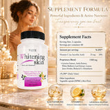 Close-up of VAITE Daily Skin Support Capsules on a white background