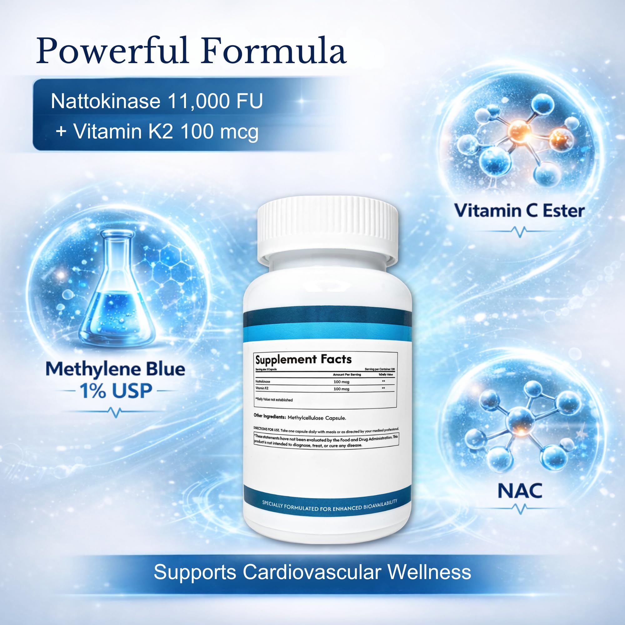 Close-up of Valboren Labs Nattokinase capsules