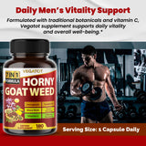 Close-up of VEGATOT Horny Goat Weed capsules