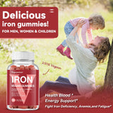 Close-up of VEGEPOWER Iron Gummies peach flavour