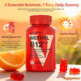 Close-up of VEGEPOWER Vegan Vitamin D3+B12 Gummies orange flavour