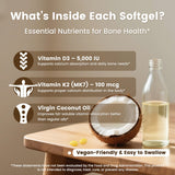 Close-up of VEV Vitamin D3 & K2 Softgel