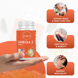 Close-up of Via Natura Organics Omega-3 Fish Oil softgel