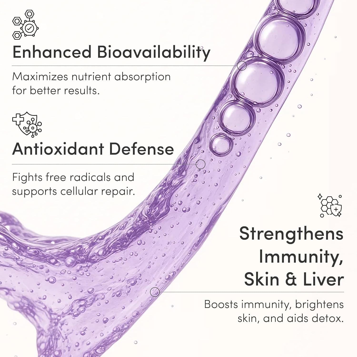 Close-up of Vida Lifescience Liposomal Glutathione packet