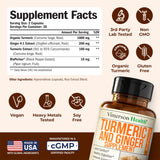 Close-up of Vimerson Health Turmeric and Ginger capsules