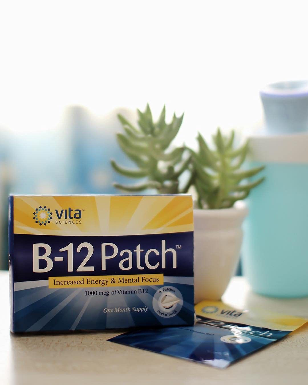 Close-up of Vita Sciences B12 Patch showing size