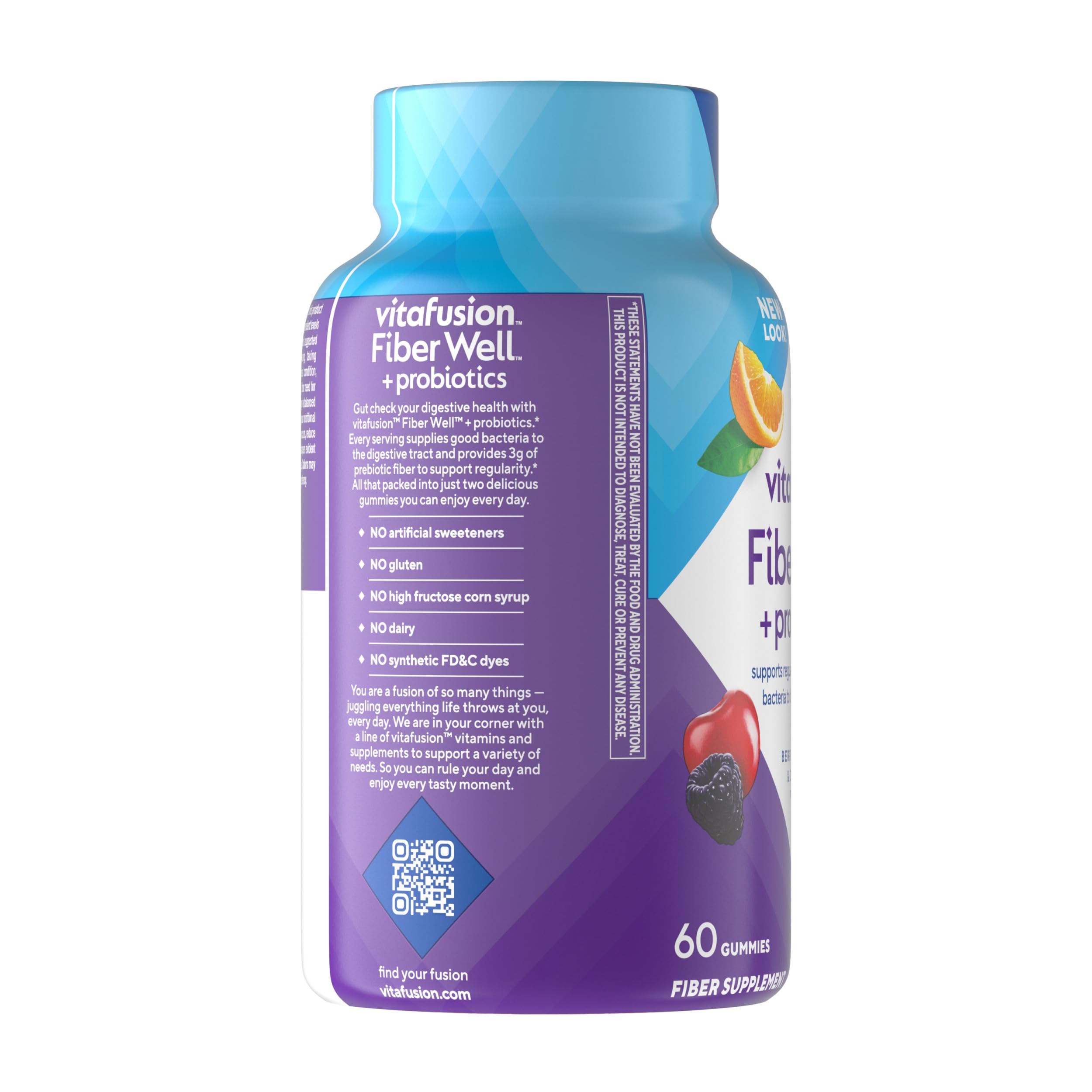 Close-up of Vitafusion Fiber Well Gummies packaging