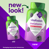 Close-up of Vitafusion Melatonin Gummies showing gummy texture