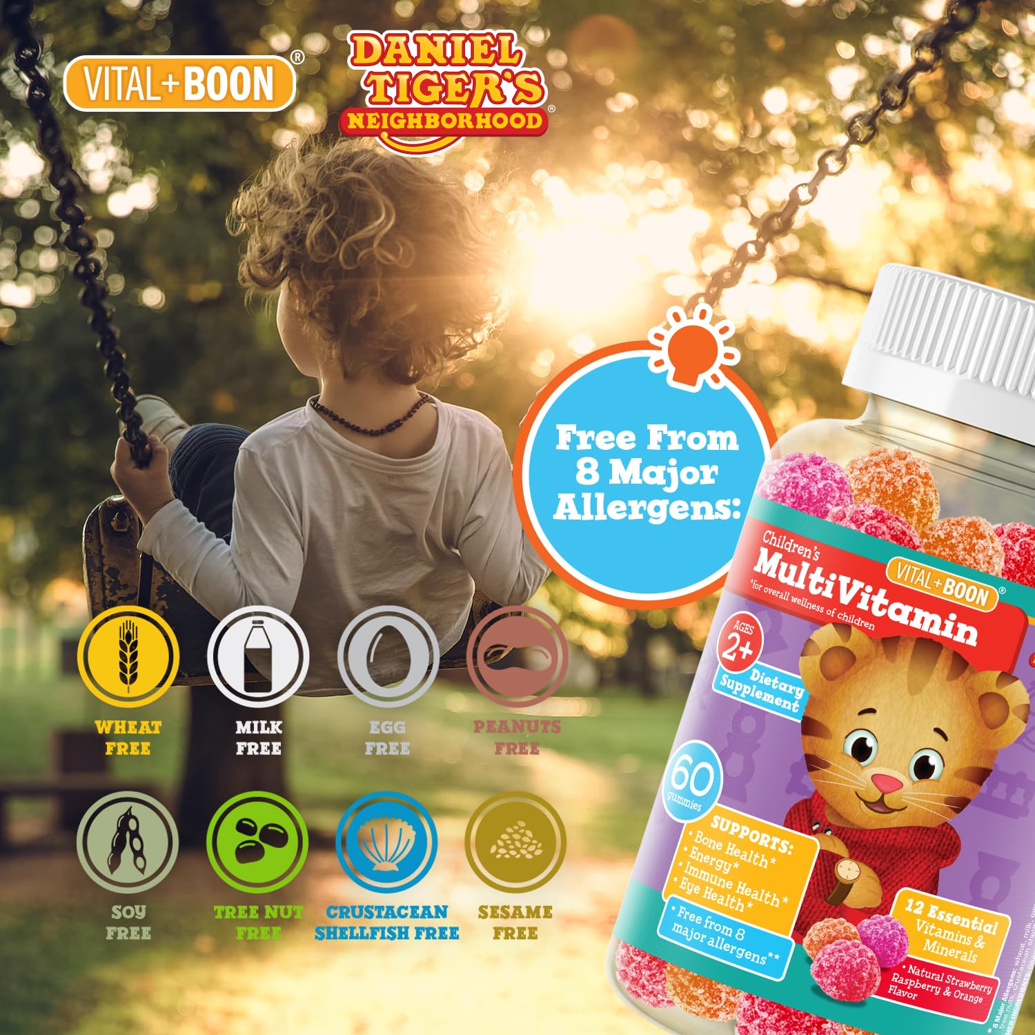 Close-up of Vital+Boon Gummy Multivitamins gummies