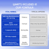 Close-up of VITAL HERBAL Liposomal Benfotiamine capsules