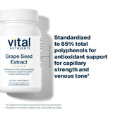 Close-up of Vital Nutrients Grape Seed Extract capsules