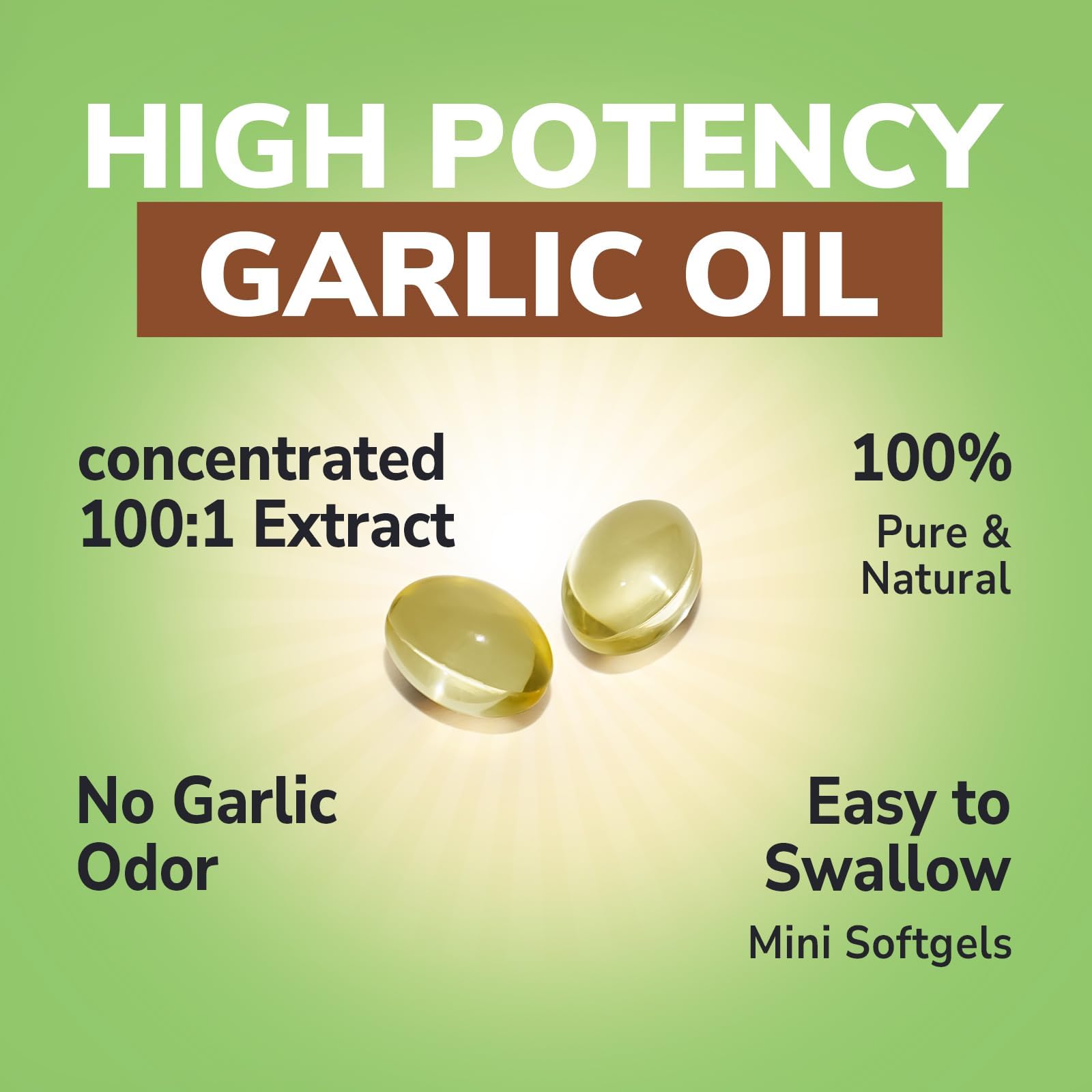 Close-up of Vitalibre Odorless Garlic softgel