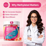 Close-up of VitalityPeak Women's Multivitamin Gummies showing texture