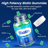 Close-up of Vitaluxy Biotin Gummies showing texture