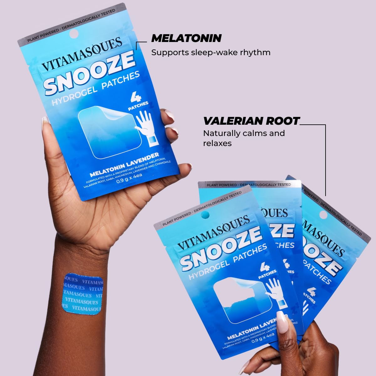 Close-up of Vitamasques Snooze Hydrogel Sleep Patch
