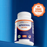 Close-up of Vitamatic Apigenin 50mg Capsules