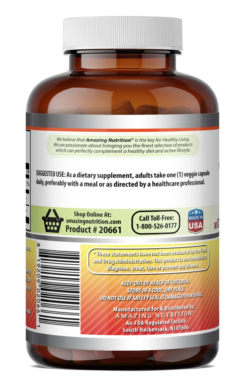 Close-up of Vitamin C capsule ingredients