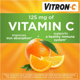 Close-up of Vitron-C High Potency Iron Supplement Plus Vitamin C tablets