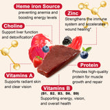 Close-up of Well&Whole Beef Liver Gummies in a bowl