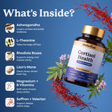 Close-up of Wellanova Cortisol Supplement capsules