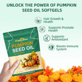 Close-up of Wellcatcher Pumpkin Seed Oil Softgel Capsules