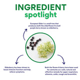 Close-up of Wellements Organic Elderberry Pops ingredients list