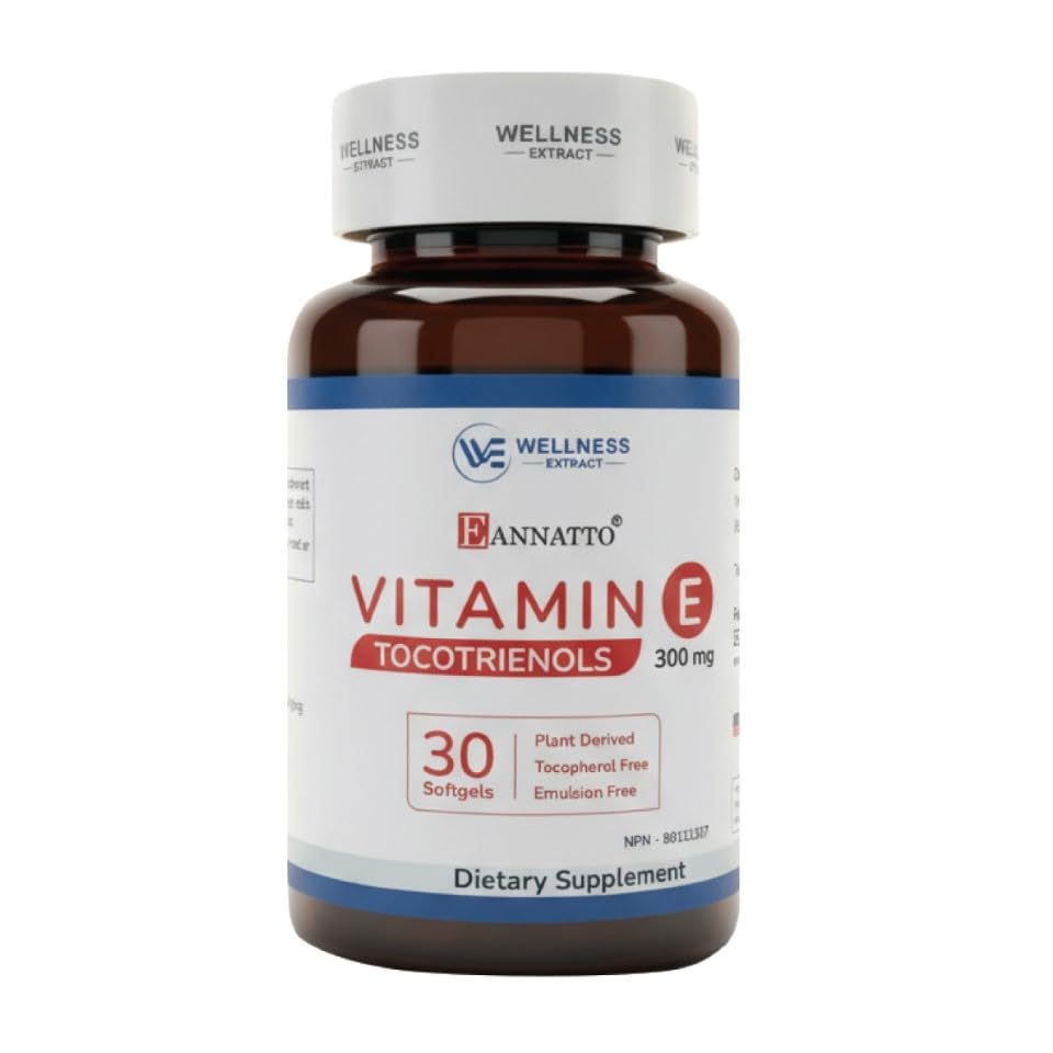 Close-up of WELLNESS EXTRACT Vitamin E softgel capsule