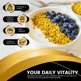 Close-up of WELLNESS LABSRX Organic Bee Pollen Granules