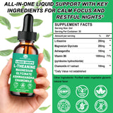 Close-up of WellVeraVida L-Theanine Liquid Drops bottle