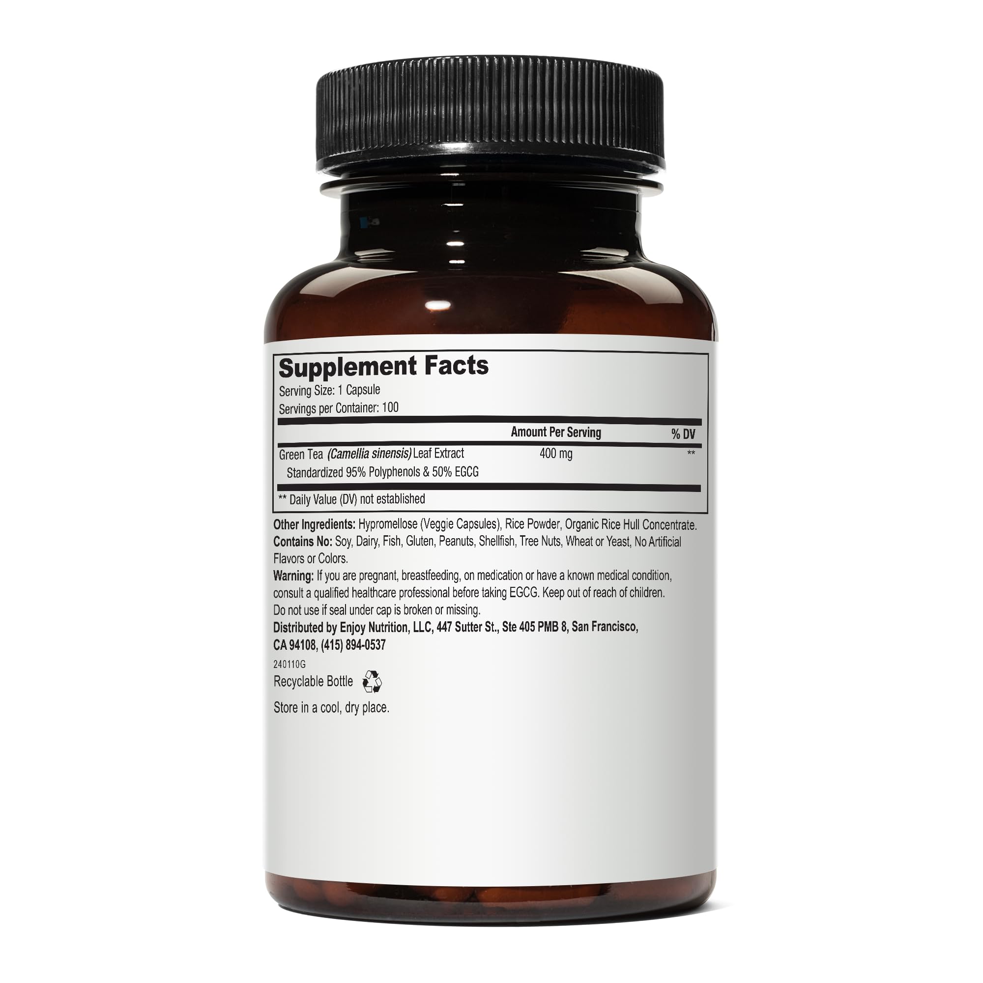 Close-up of Weyland Brain Nutrition EGCG Green Tea Extract capsules