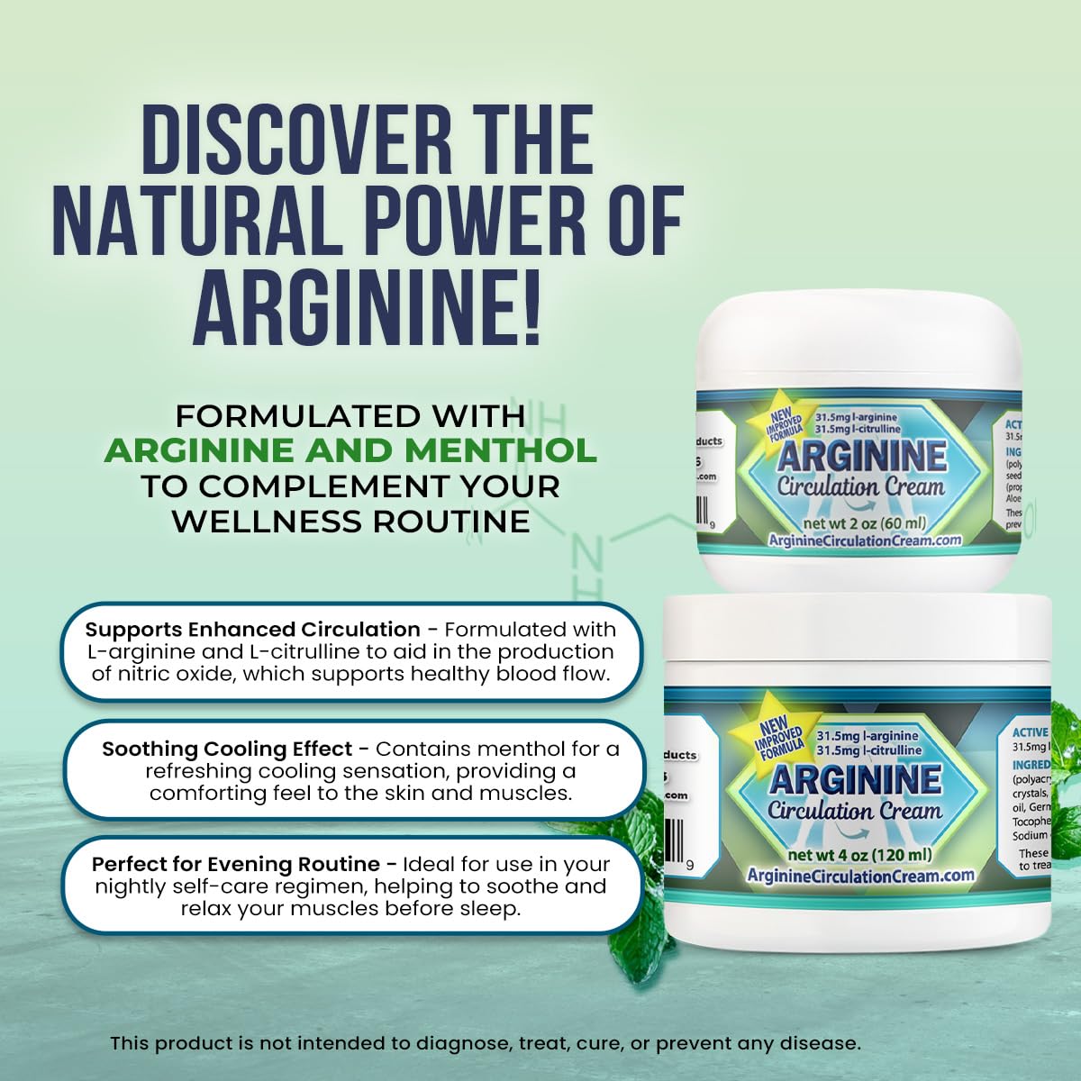 Close-up of Whole Family Products Arginine Circulation Cream packaging