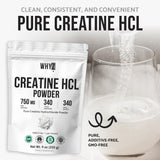 Close-up of WHYZ Creatine HCl Unflavoured Powder texture