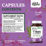 Close-up of Wild & Organic Chasteberry capsules