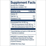 Close-up of Wiley's Finest Omega-3 Fish Oil Easy Swallow Minis softgel
