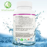 Close-up of Wiseceutical Organic Milk Thistle & Dandelion capsules