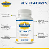 Close-up of Xetina 20 capsules in hand
