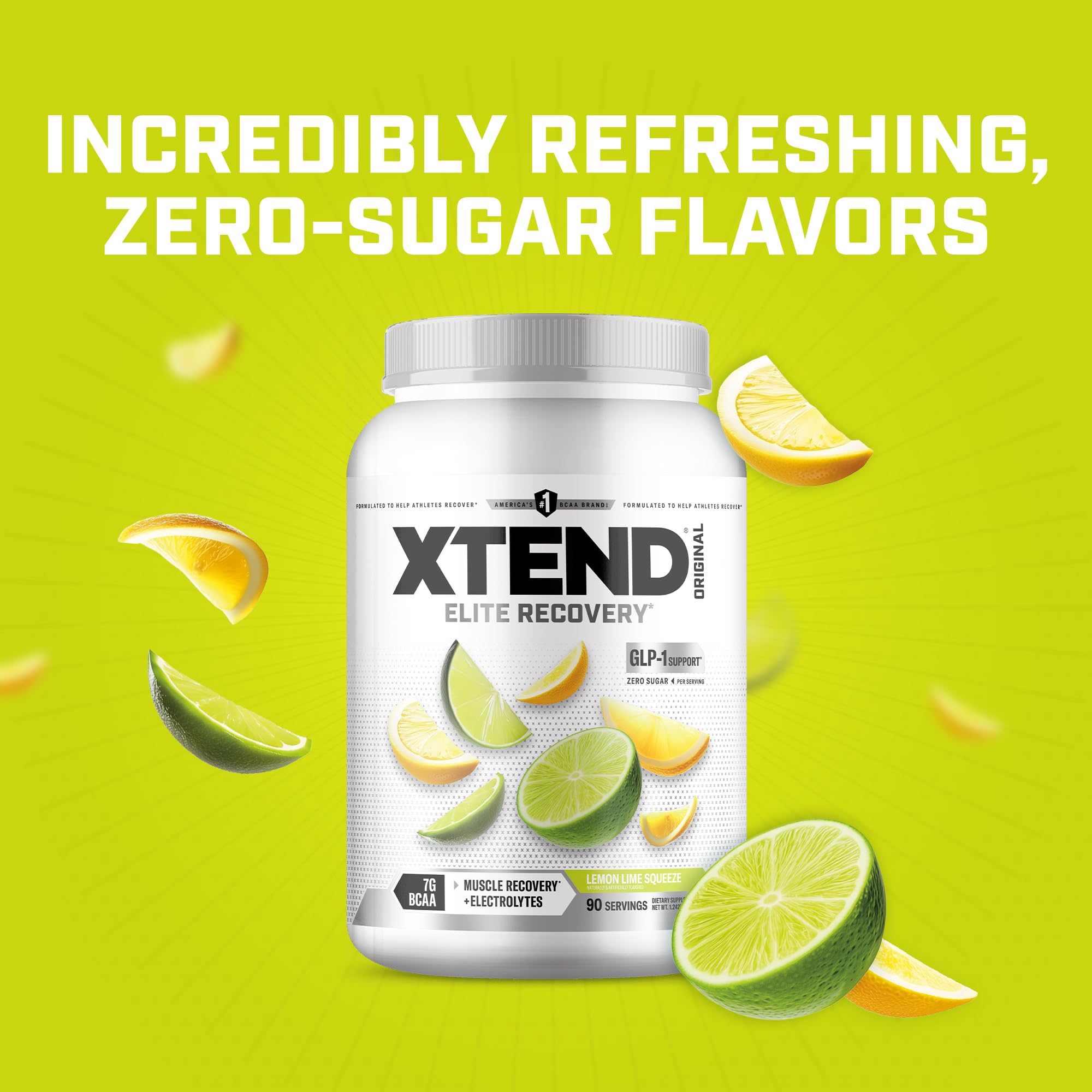 Close-up of Xtend BCAA Powder ingredients list
